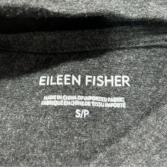 Eileen Fisher Mock Neck Soft Stretch Tencel Jersey Sleeveless Top Dark Gray S‎ - Picture 3 of 4
